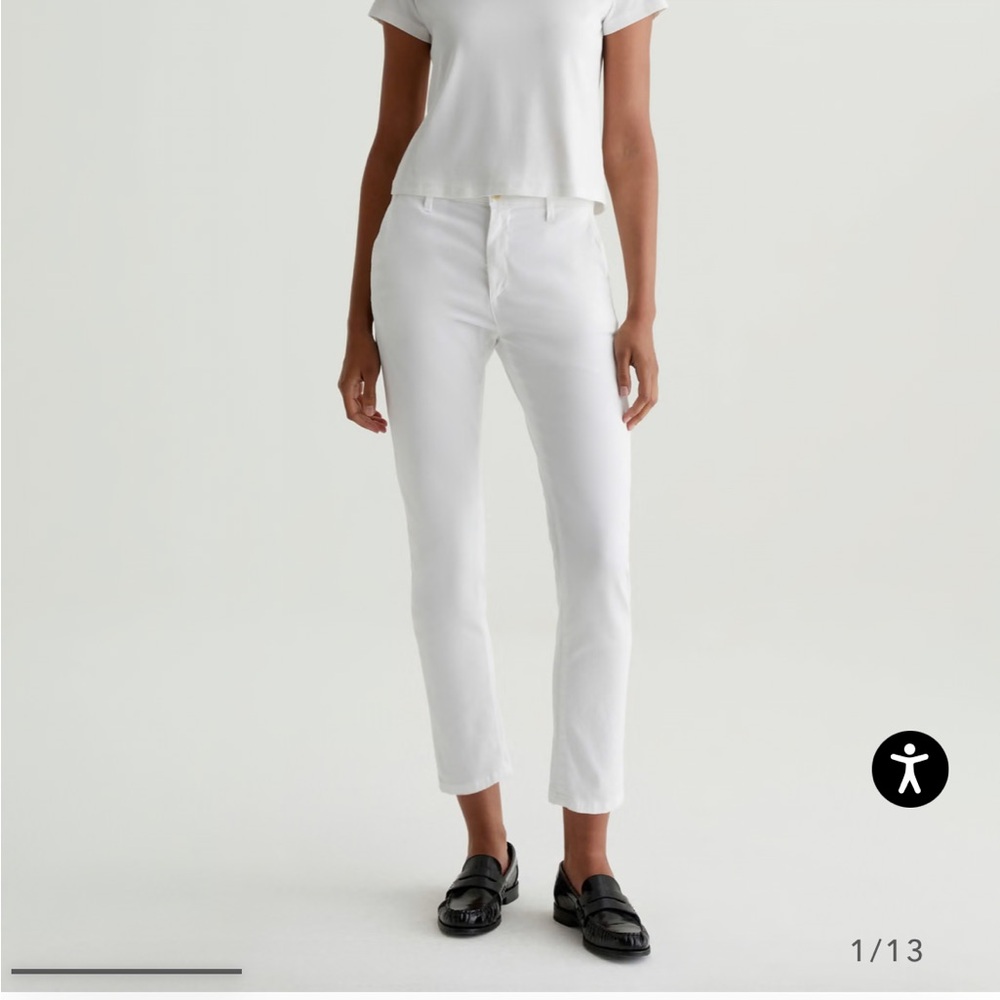 Ag White Caden Tailored Trouser